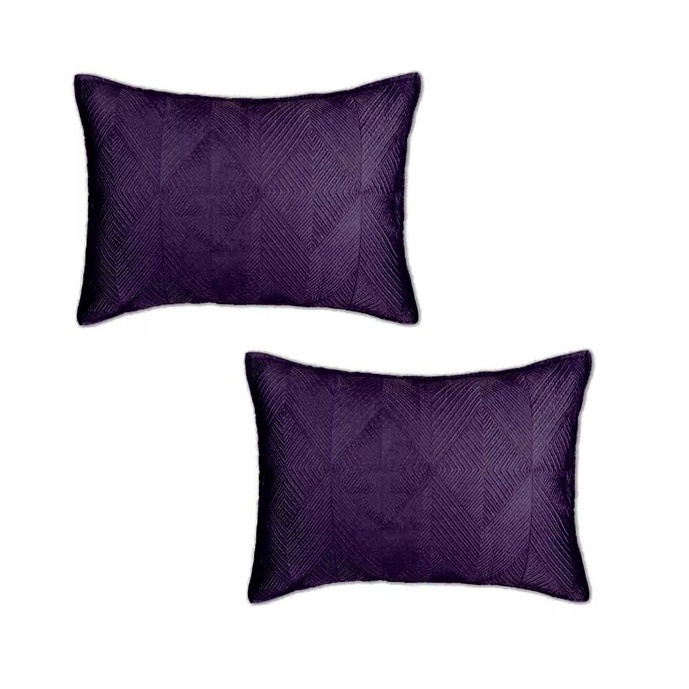 2 new Regal PURPLE Wamsutta Bliss 20 x 36 inches KING Pillow Shams
